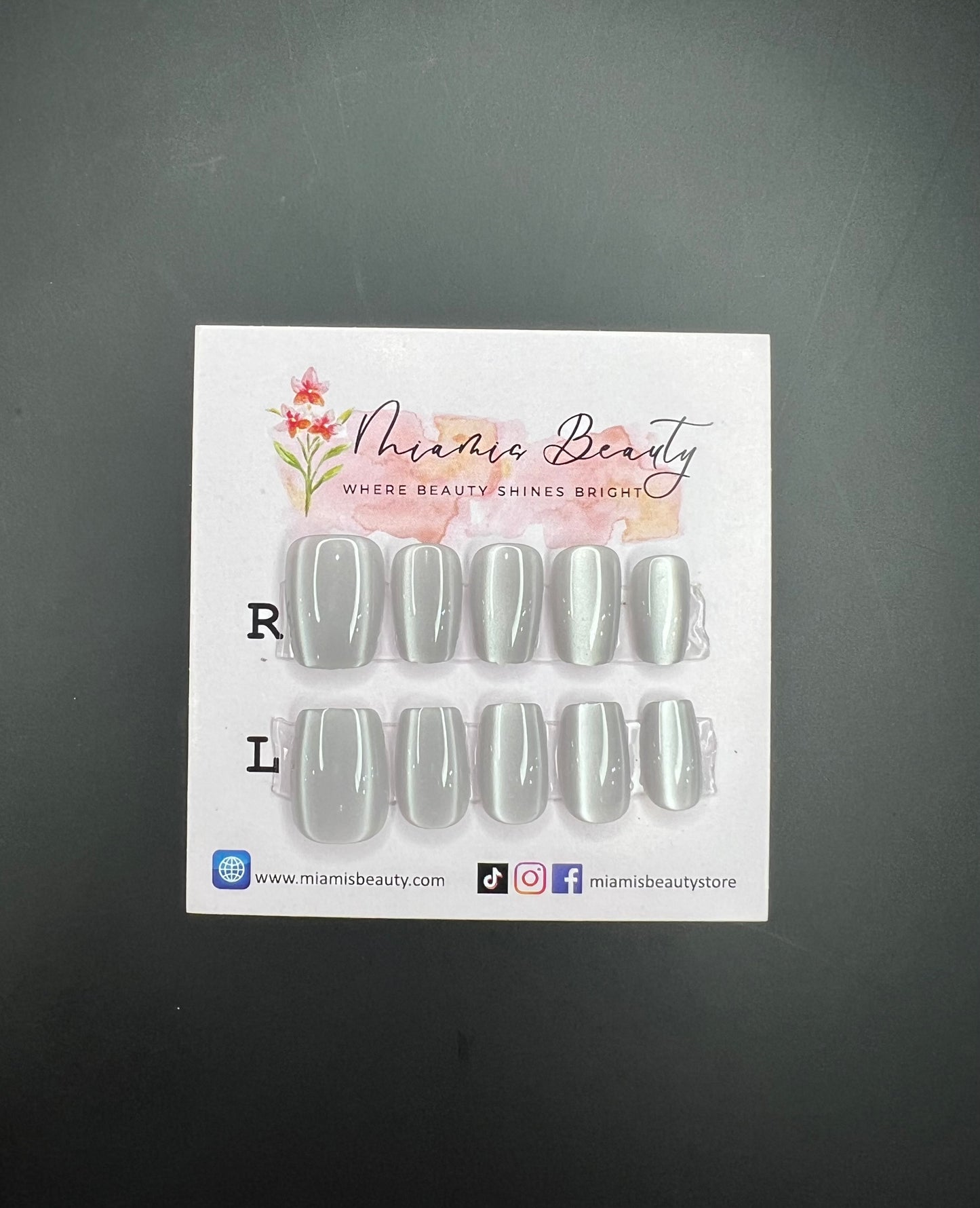 Cat eye handmade nails-268 (medium)